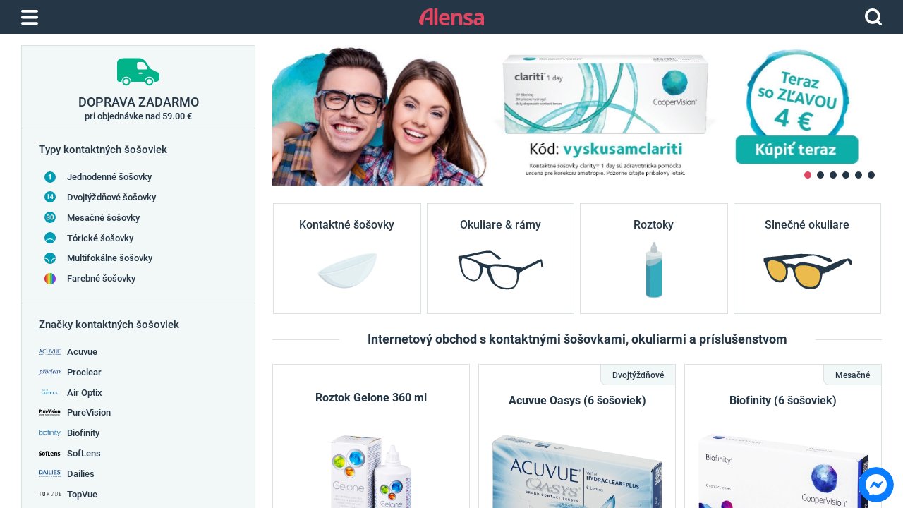 Screenshot of Alensa.sk