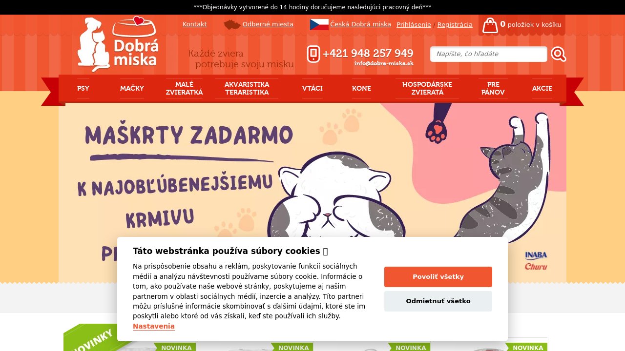 Screenshot of Dobrá-miska.sk